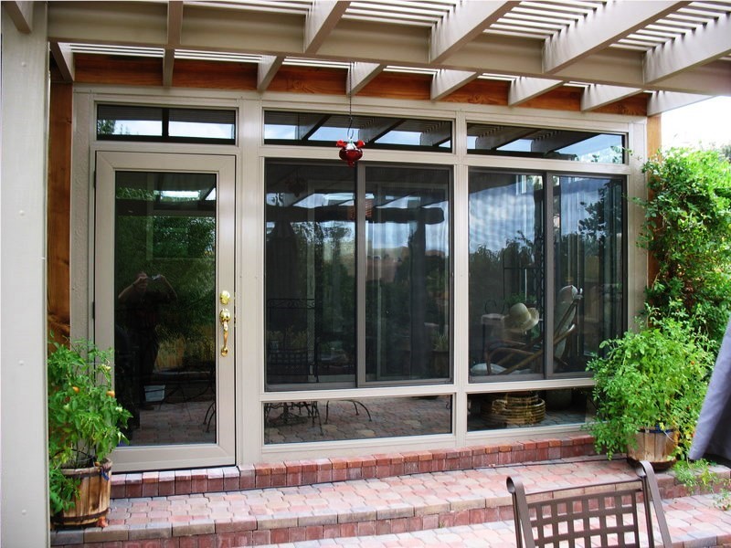 exterior of home sunroom