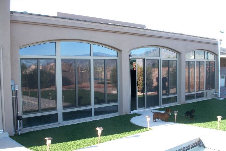 exterior of home with sunroom addition