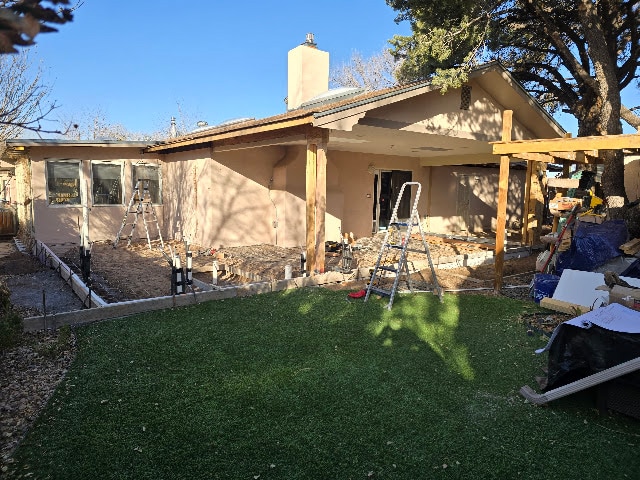 Backyard before ADU construction began